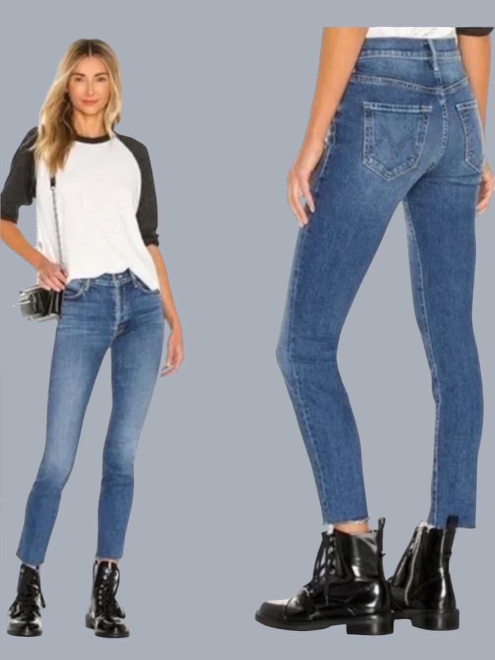 Mother The Stunner Ankle Fray So Long Jeans Size 24